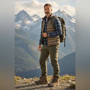 Men's The North Face Hydroseal Hiking Boots Orange and Brown Size 10 EUC